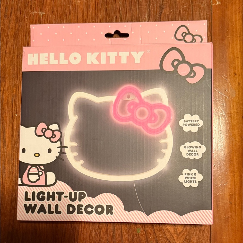 Hello Kitty Neon Light with Pink and White Glow